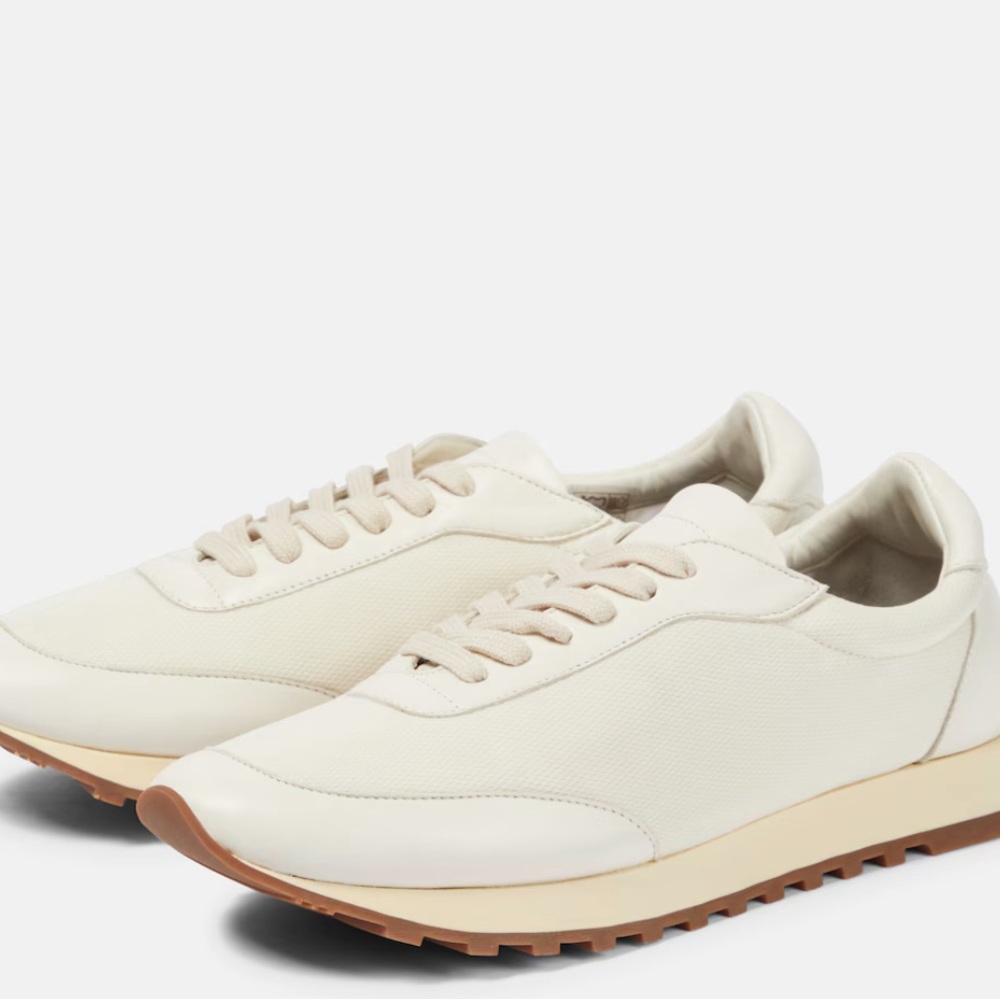 The Row Cream and Brown Women's Low-Top Sneakers - Picture 3 of 12